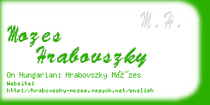mozes hrabovszky business card